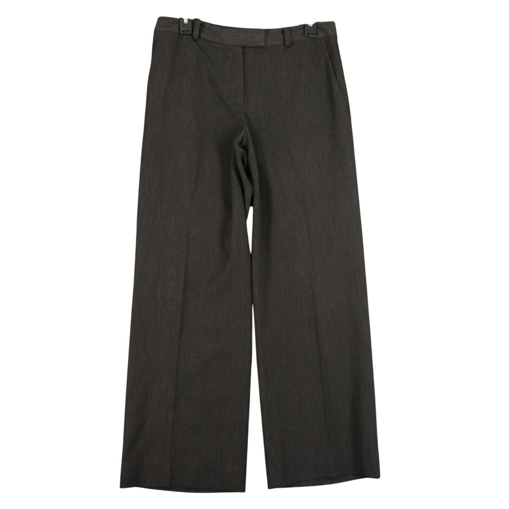 Brooks Brothers Womens‎ 8 Gray Wide Leg Dress Pants Stretch Career Trousers